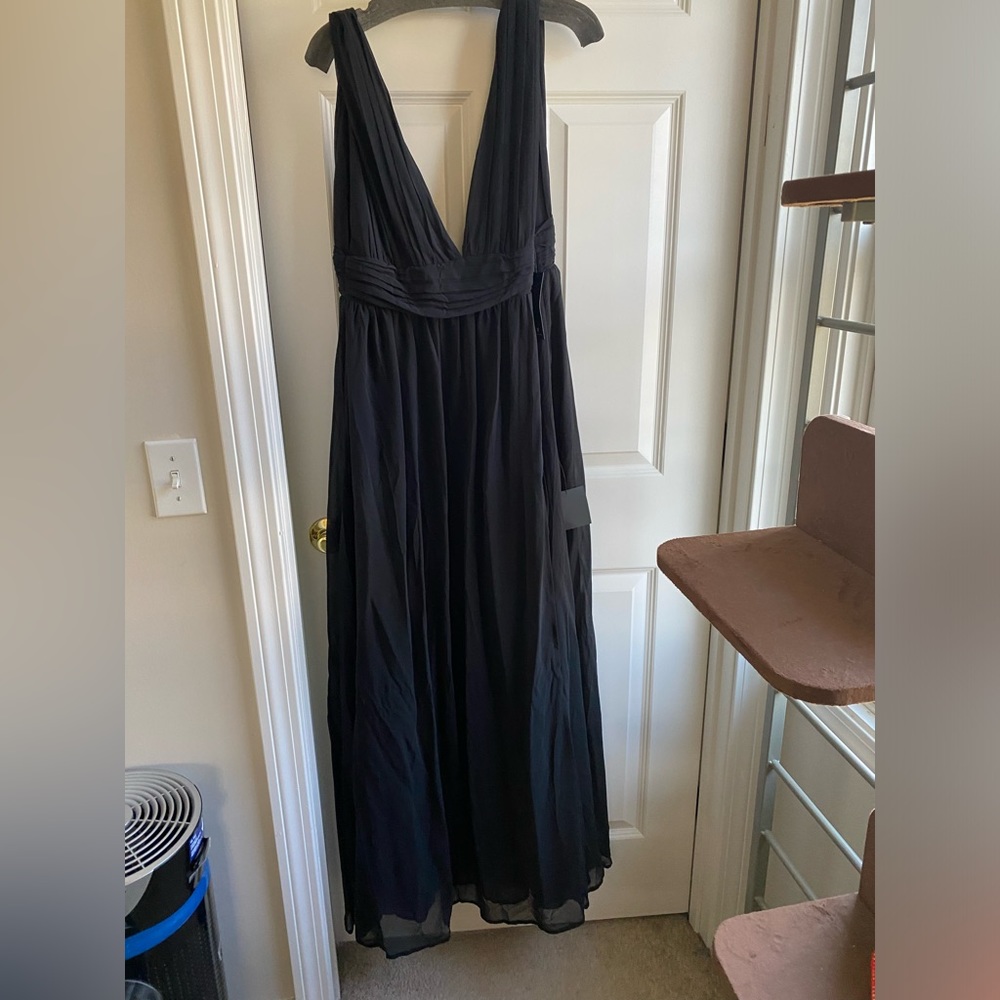 Lulus black v neck gown NWT